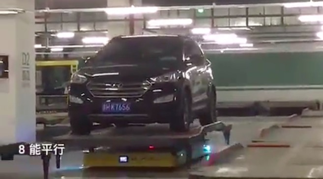 北京有停车场提供机器人停车服务，解决停车难停车乱