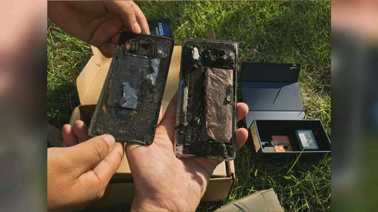 三星手机包中爆炸图片