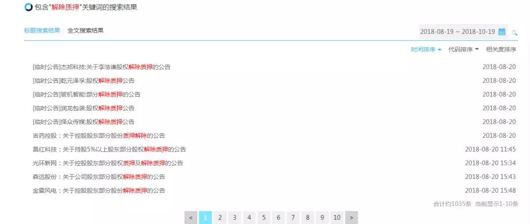 质押排雷时刻