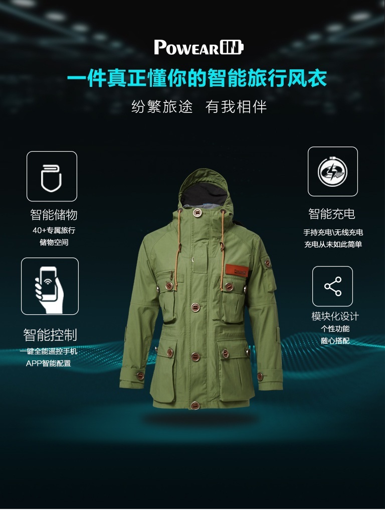 储物功能强大+智能硬件多模块自选，襦匠科技推出智能旅行服装PowearIN 2.0