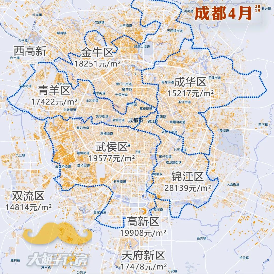 2019年4月热点城市【房价地图】