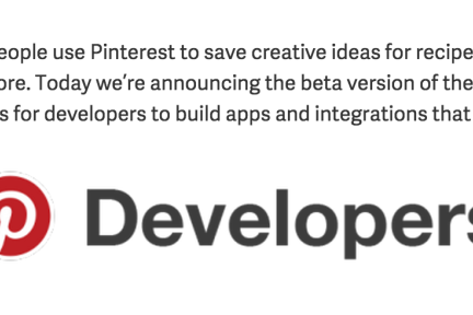 Pinterest终于开放API，迎接第三方应用