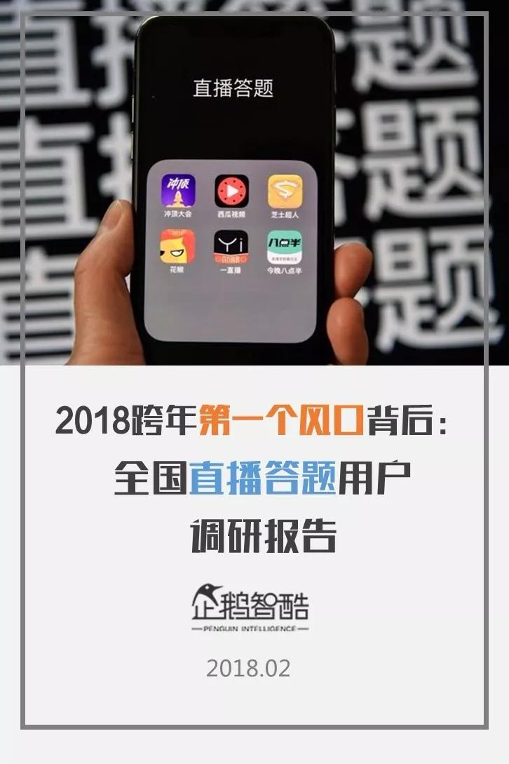 全国直播答题用户调研报告：近八成用户接受广告，其中二线女性用户更爱答题