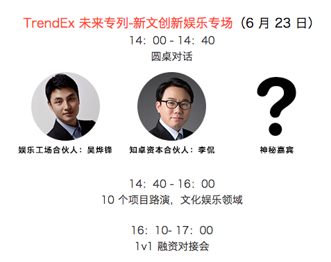 【上海线下私密路演报名】TrendEx 未来专列上海站，启明、光速、华创项目首次曝光，行业图谱+大咖圆桌+私密路演等你来风口！