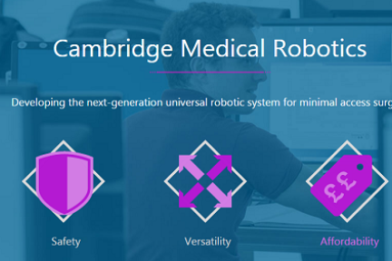 机器人系统开发公司 Cambridge Medical Robotics  获 2030 万美元 A 轮融资，为手术机器人系统带来革命性创新
