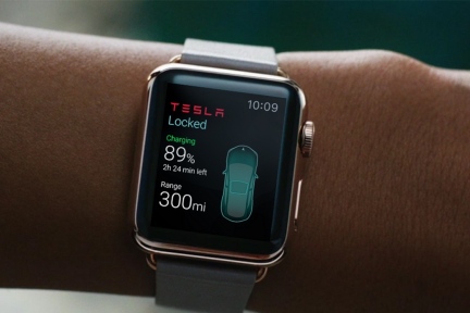 Apple Watch运行特斯拉应用究竟什么样？