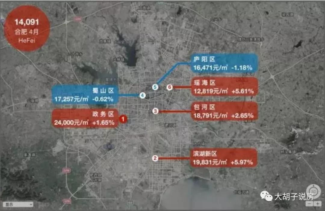 哪个城市涨最多?18座热门城市房价地图（5月版）