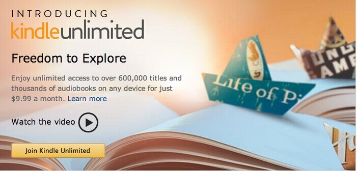 Amazon图书订阅服务kindle Unlimited即将杀到 9 99美元 月 可订阅60多万部电子书及上千种有声书 详细解读 最新资讯 热点事件 36氪