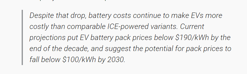 特斯拉的电池组成本已低于190美元/ kWh，电动车平民化的春天要到了？
