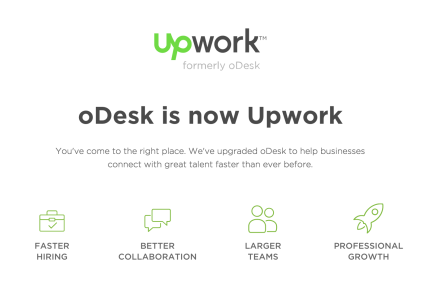 自由职业市场Elance-oDesk将品牌更新为Upwork，增加类Slack的协同功能