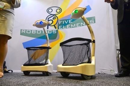 五元素公司推出机器人手推车，Amazon Go之后未来超市又一大图景