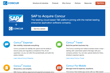 SAP 83亿美元收购差旅及企业费用管理软件商Concur，进一步覆盖企业市场需求