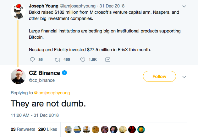 Bakkt完成1.825亿美元首轮融资，赵长鹏称投资机构并不傻