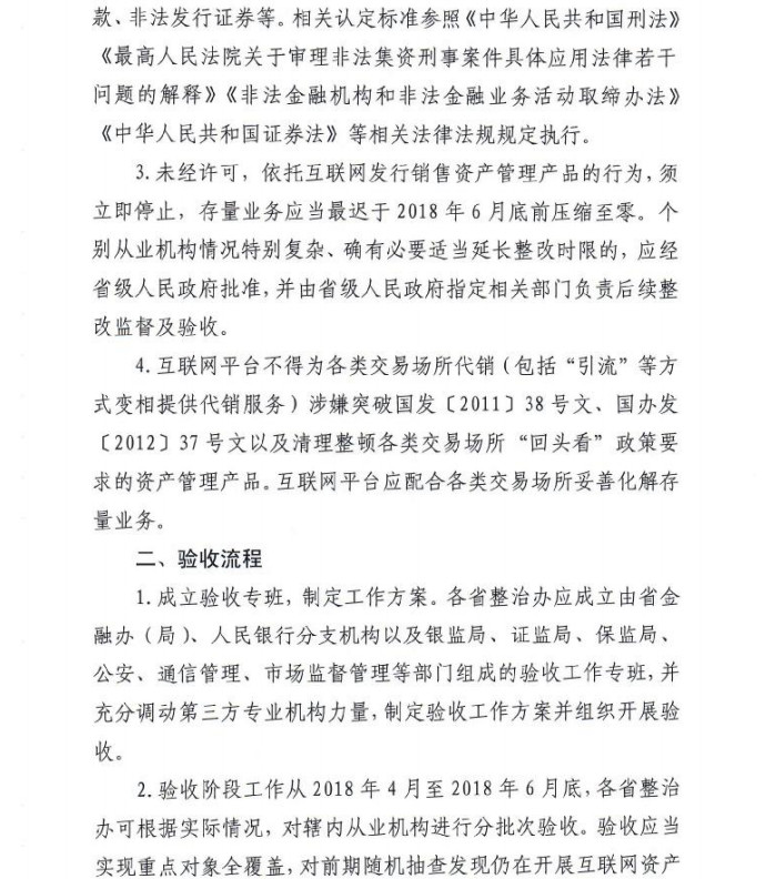 互联网资管产品遭严打，非法业务6月底前须清零