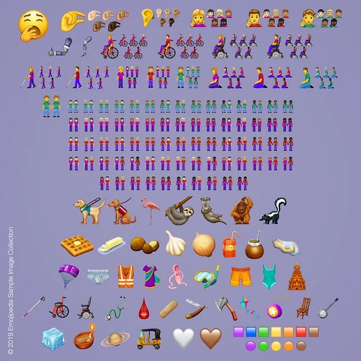 2019 年最新 Emoji 来了，对残障人士有更多关注