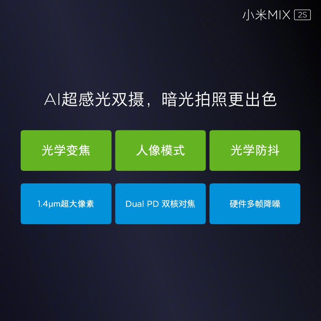 小米推今年首款旗舰MIX 2S，关键词“摄影和语音双AI”