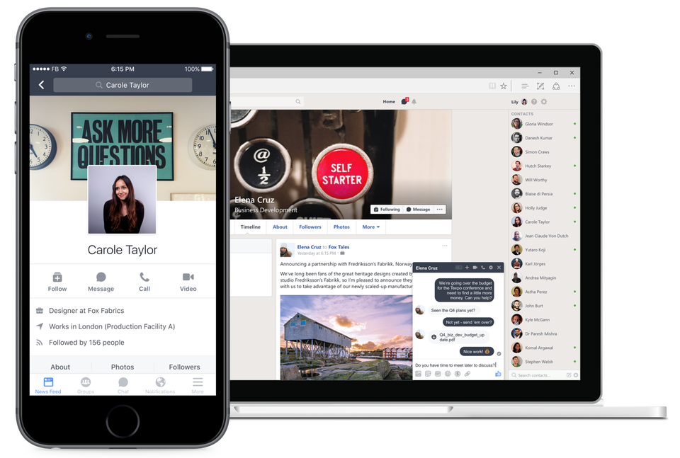 跨企业协作、重视传统行业，加上低价，足够帮助Facebook在企业社交杀出重围吗？