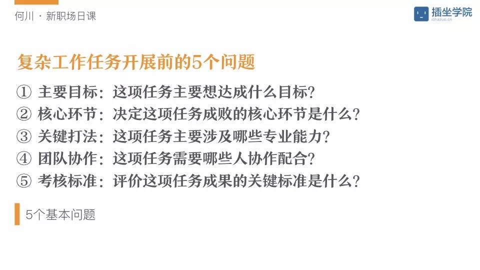 如何高效完成一项复杂工作任务？