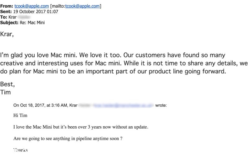 库克：没放弃 Mac mini，仍是未来产品线重要组成部分