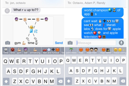  开放输入法的iOS 8带来了Keymoji，把你说的话自动翻译成emoji表情符