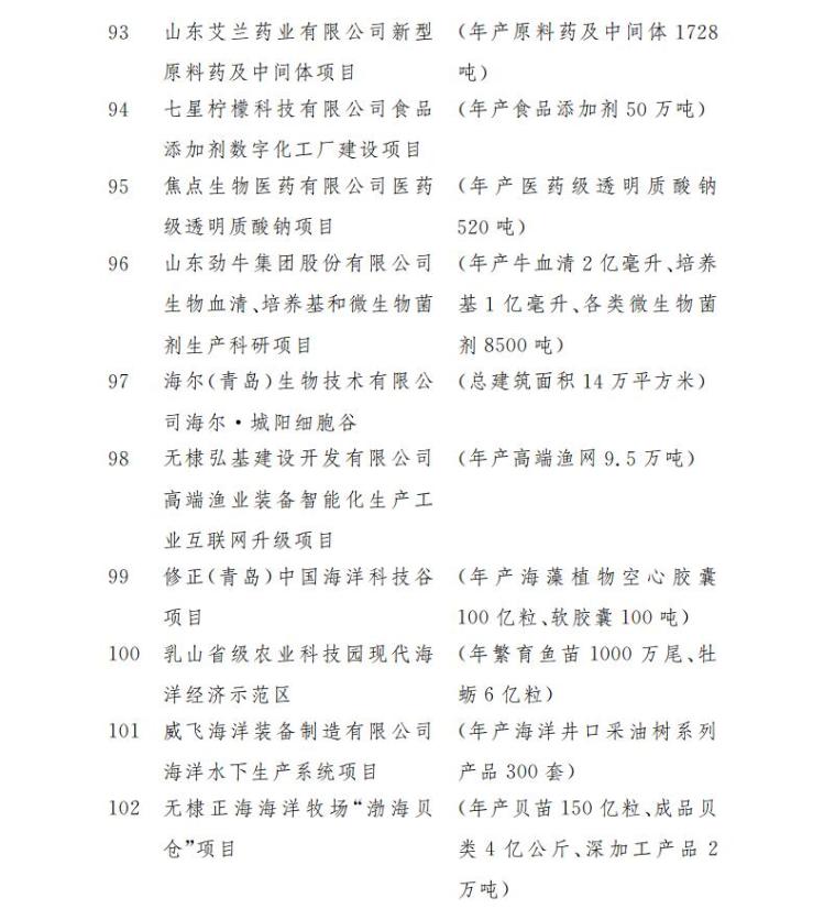 山东公布2020年重大项目名单