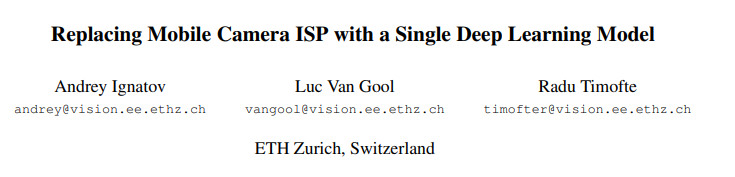 手机拍出单反照片，苏黎世理工单个深度卷积模型取代ISP