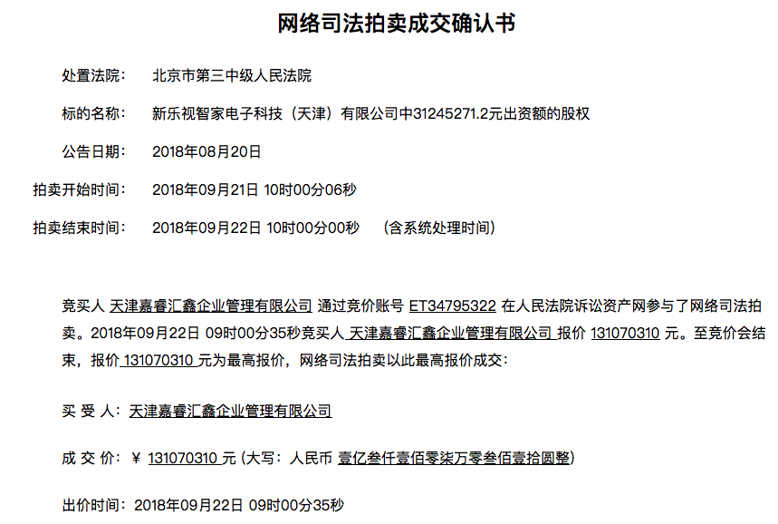 融创7.7亿元接手乐视控股部分股权，控股乐融致新、乐视影业
