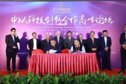“中以科技创新合作高峰论坛”举办 中以合作签约6个项目