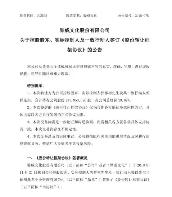 30亿收购曼荼罗失败后骅威文化实控人将转让29%控股权，又一上市公司扛不住了？