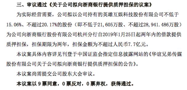 借款2600万元、质押3股、7亿债务即将到期，华谊是有多缺钱？