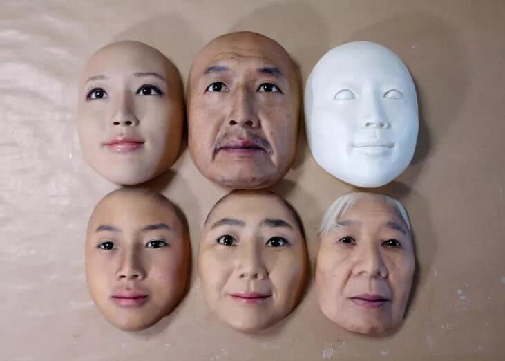 日本公司制作超逼真面具，可用于训练面部识别系统