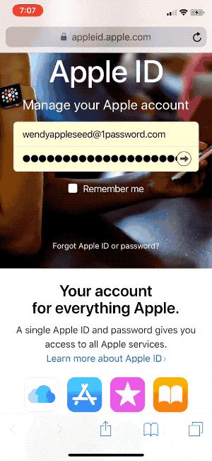 使用 1Password 填充密码（图 / 1Password）
