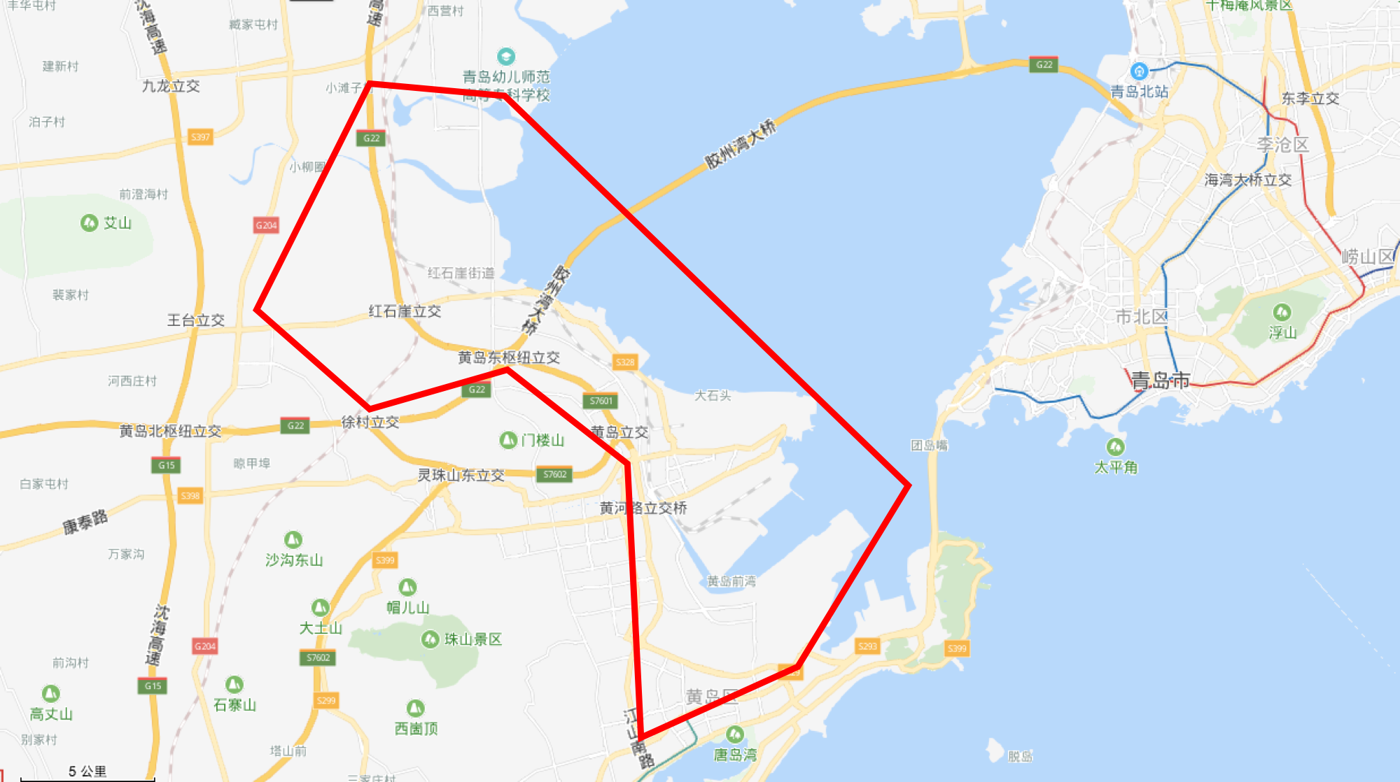 青岛自由贸易区大致区域三,烟台片区共29.