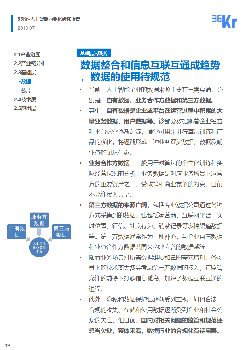 36氪研究 | 人工智能商业化研究报告（2019）
