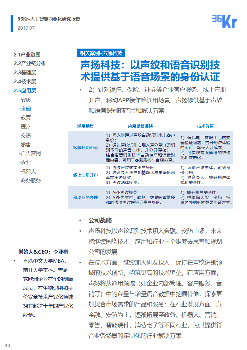 36氪研究 | 人工智能商业化研究报告（2019）