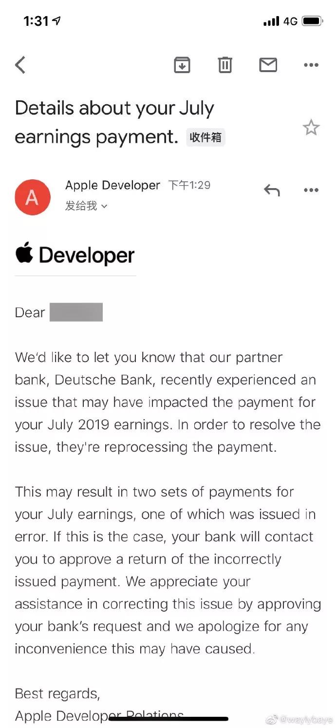 误用美元结算，中国开发者收入翻7倍，苹果公司：麻烦退回来吧