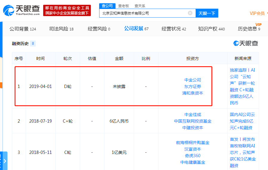 云知声完成D轮融资