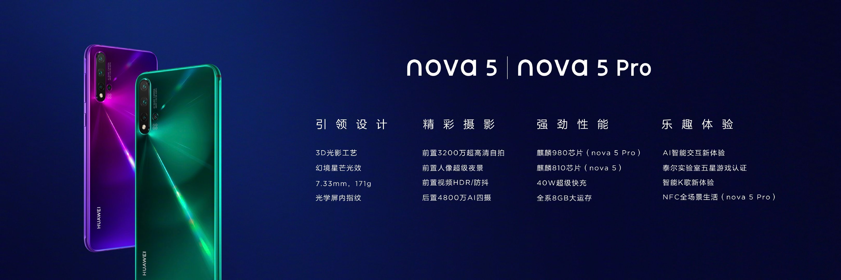 华为发布nova 5系列新机
