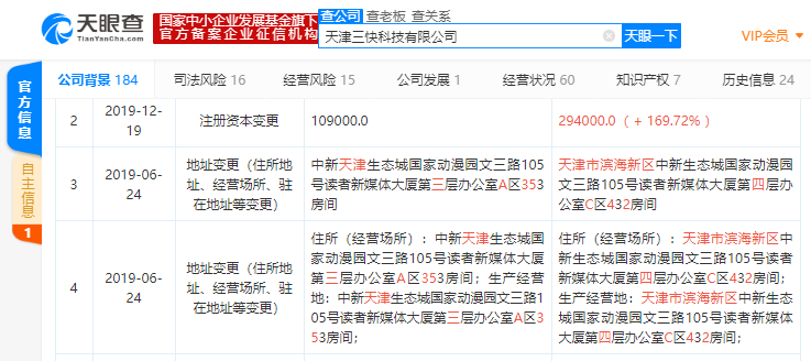 美团全资控股公司注册资本新增至29.4亿元，增幅约170%