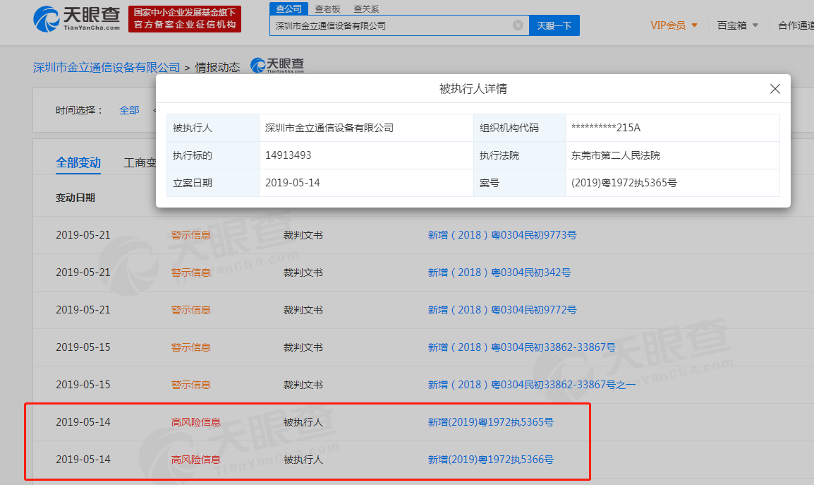 金立多次被列为被执行人，执行金额达2.06亿元