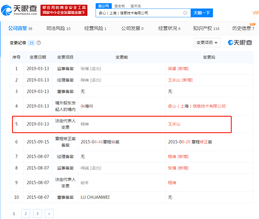 程维卸任“一号专车”相关公司法定代表人