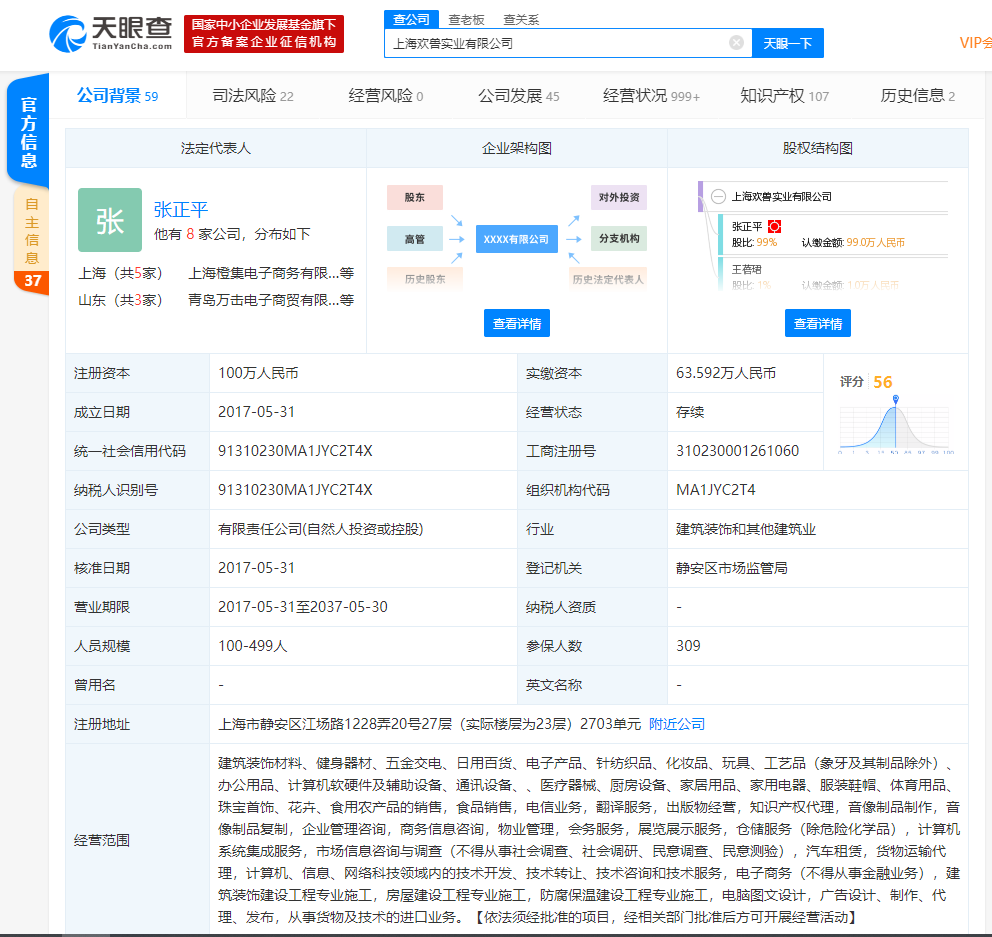 淘集集新增破产重整信息