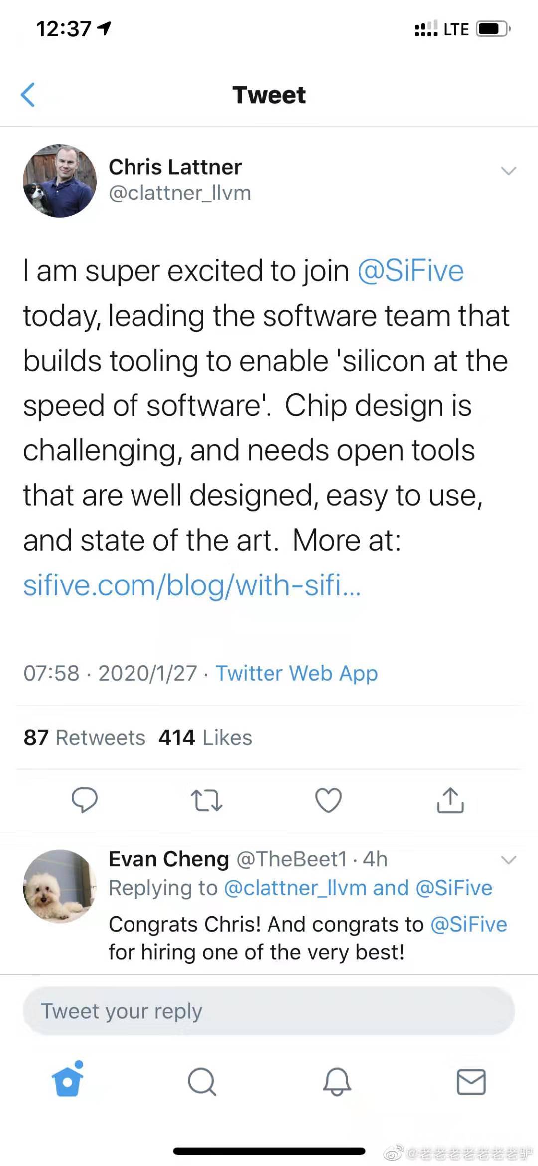 Swift之父Chris Lattner宣布加入半导体研发商SiFive