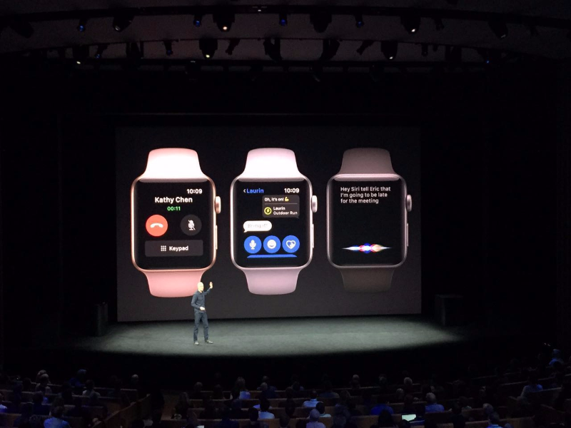 Apple Watch加入蜂窝网络功能，可以在手表上听音乐