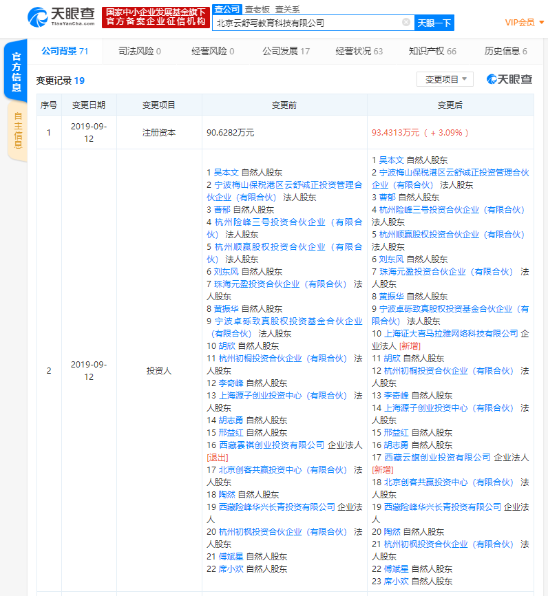 喜马拉雅投资在线语文教育品牌“云舒写”