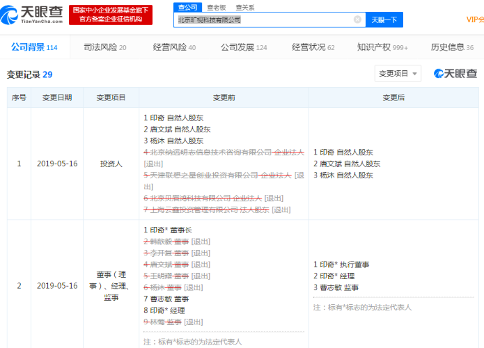联想、蚂蚁金服退出旷视科技股东行列，李开复卸任董事