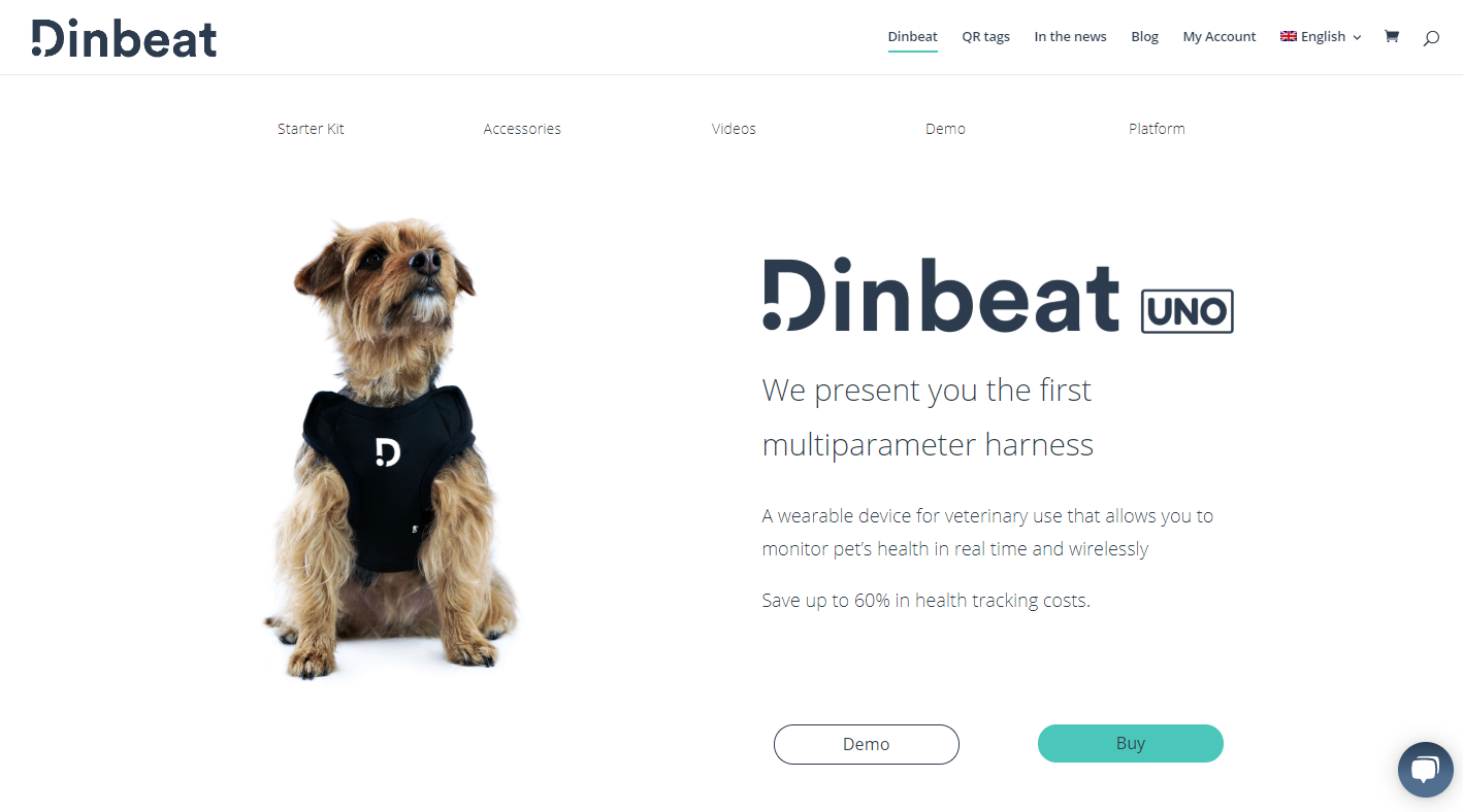 「Dinbeat」为宠物提供医疗可穿戴设备，实时无线监控宠物的健康状况