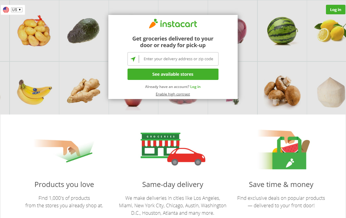 杂货配送平台「Instacart」完成 2.25 亿美元融资，估值达 137 亿美元