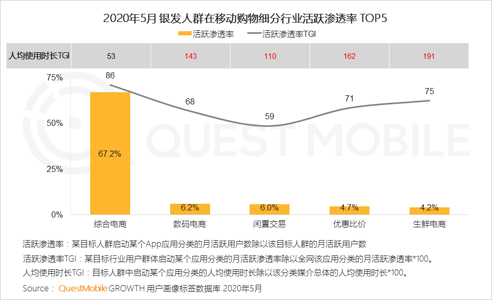 QuestMobile2020银发经济洞察报告：超1亿用户规模，玩转社交、视频、电商，银发群体潜力无限