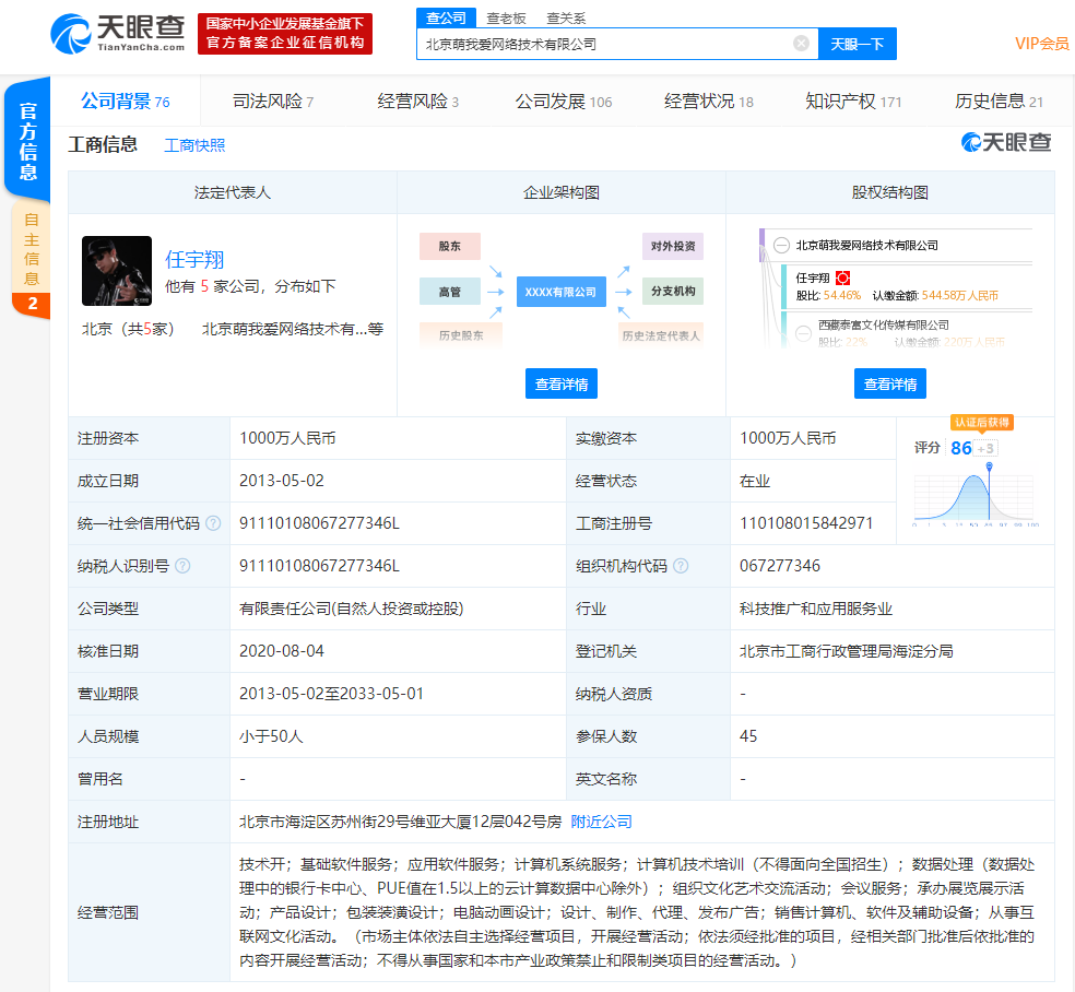 三六零科技集团有限公司全资子公司退出萌我爱关联公司股东